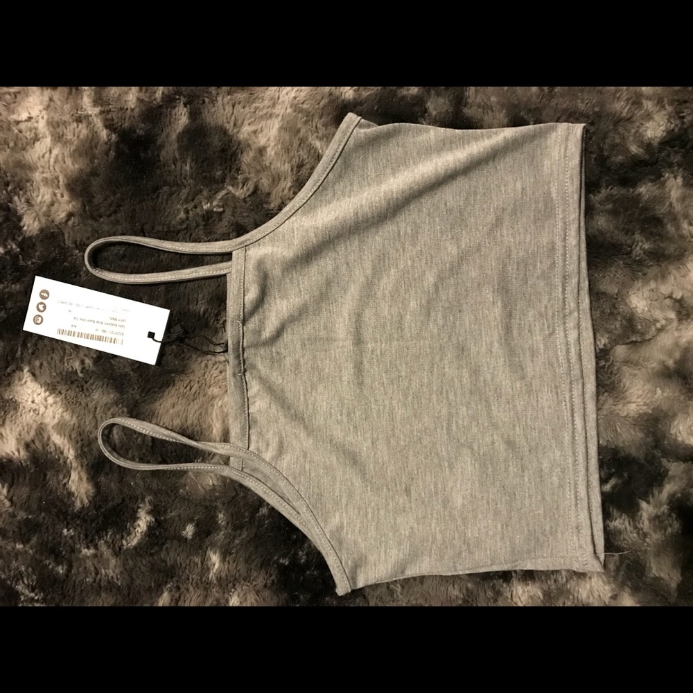 Gray crop top